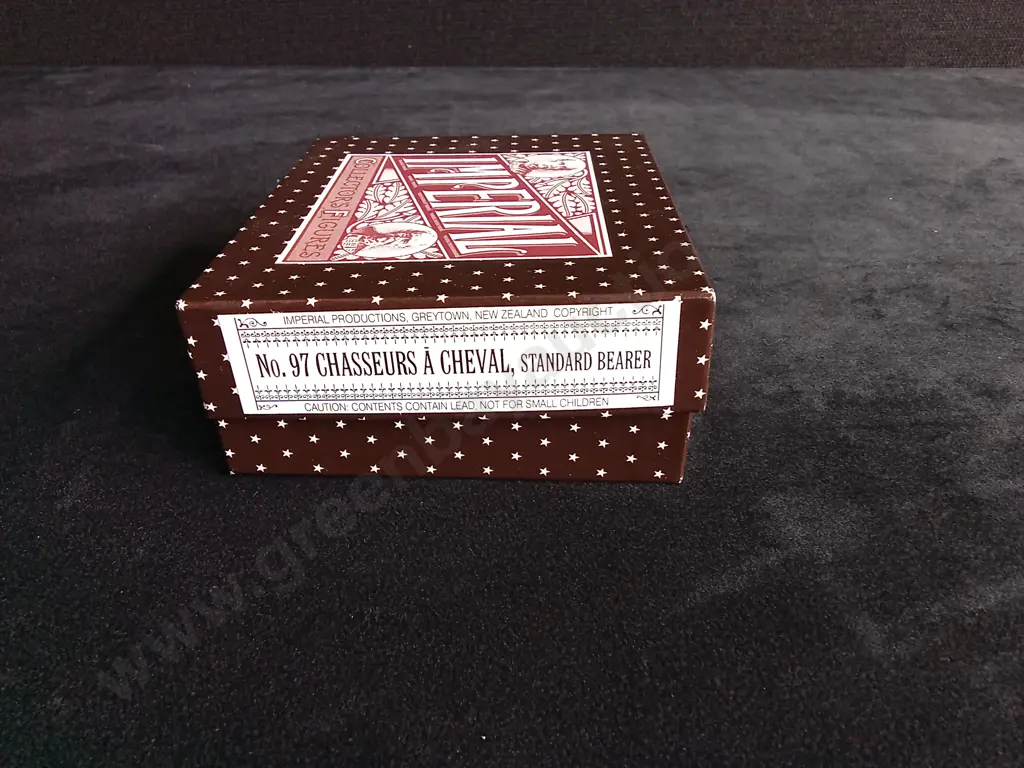 IMPERIAL PRODUCTIONS 1:32 SCALE SOLDIERS, NO. 97 CHASSEURS A CHEVAL, STANDARD BEARER, BOXED Image 1++