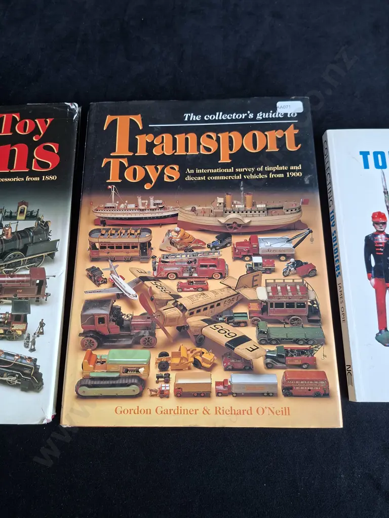 3 BOOKS TOY SOLDIERS TRANSPORT TOYS AND TOY TRAINS Image 1++