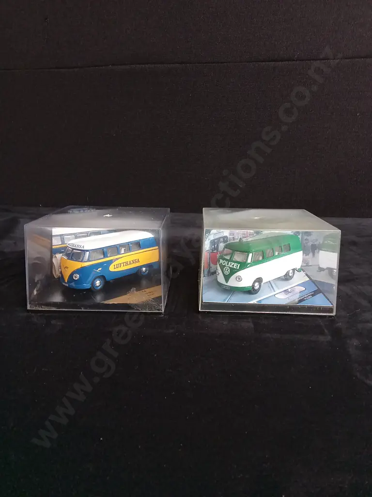 2 1:43 SCALE CITY VOLKSWAGEN COMBI VAN MODELS, BOXED Image 1++
