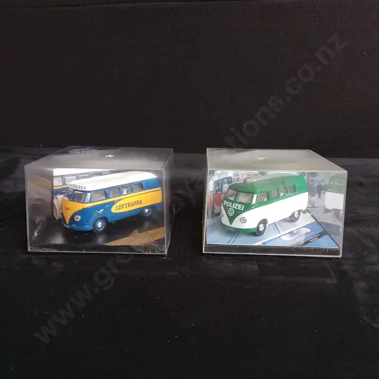 2 1:43 SCALE CITY VOLKSWAGEN COMBI VAN MODELS, BOXED