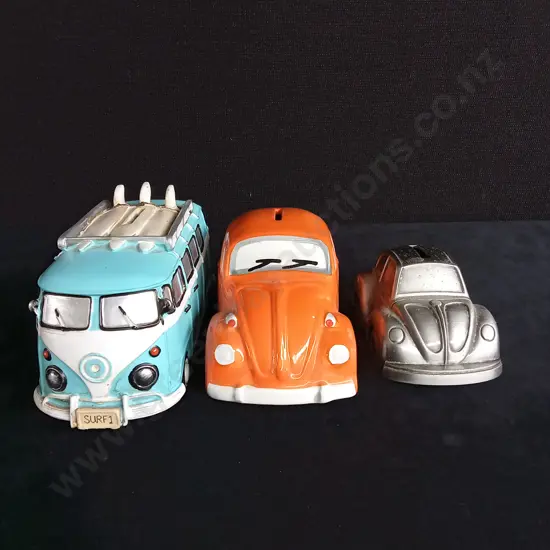 3 VOLKSWAGEN MONEY BOXES