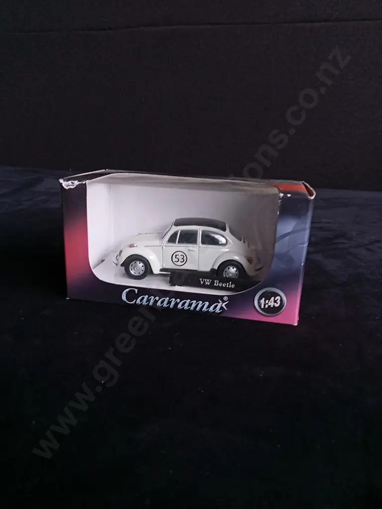 1 1:43 SCALE CARARAMA VOLKSWAGEN BEETLE AND 1 1:38 SCALE MY66 MING YING, BOXED Image 1++