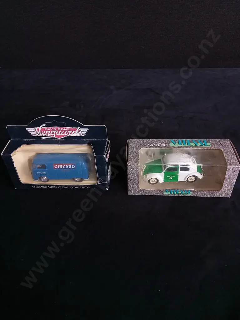 4 1:43 SCALE MODELS, DAYS GONE VANGUARDS, VITESSE, DIECAST COLLECTOR, EDISON GIOCATTOLI KOMBI & BETTLE MODELS BOXED Image 1++