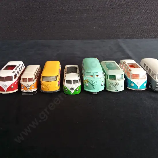 8 VARIOUS SCALE VOLKSWAGEN KOMBI VANS