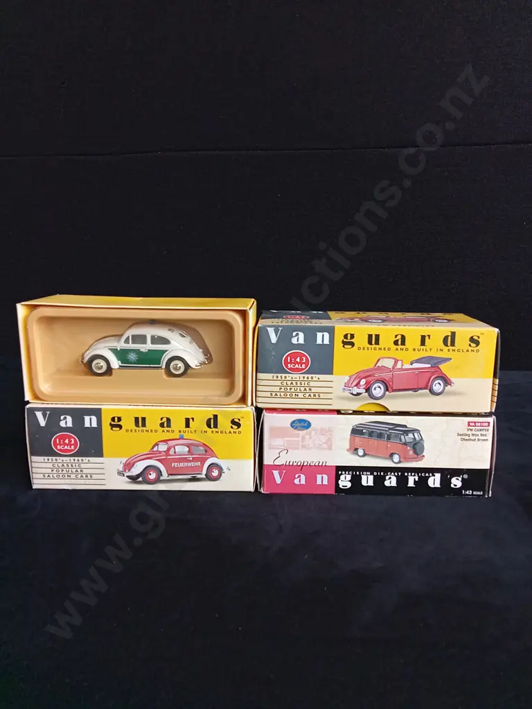 4 1:43 SCALE VANGUARDS VOLKSWAGEN MODELS, BOXED Image 1++