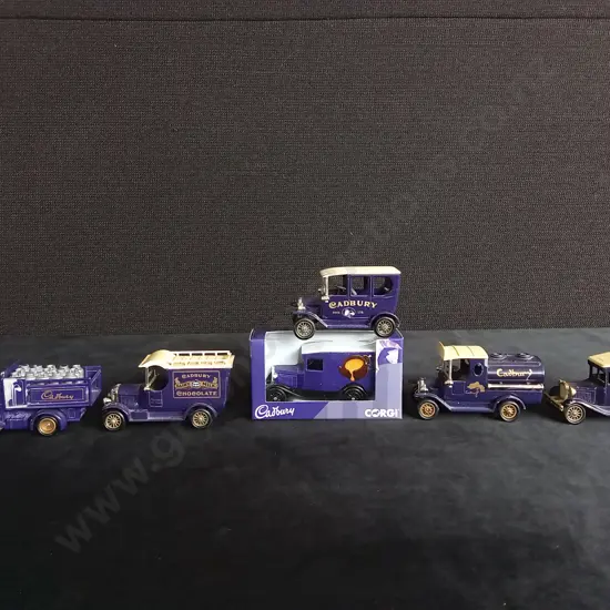 6 MATCHBOX "CADBURY" TRUCKS