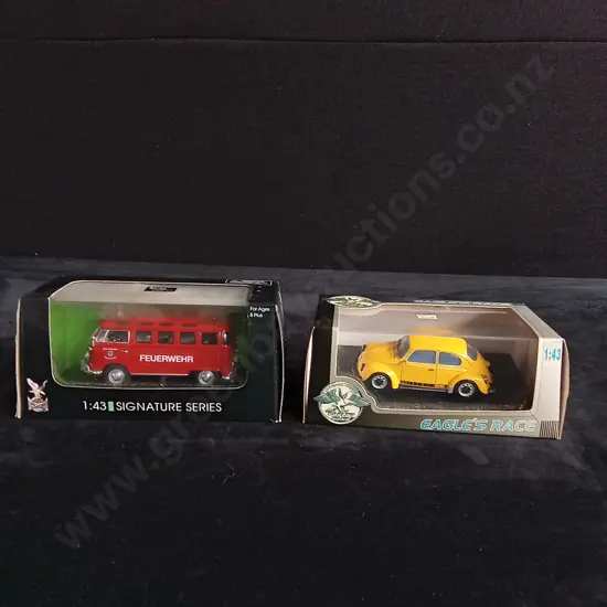 2 1:43 SCALE YATMING ROAD EAGLES RACE VOLKSWAGEN MODELS, BOXED