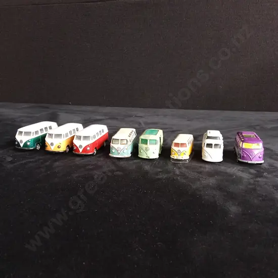 8 VARIOUS SCALE VOLKSWAGEN KOMBI VAN MODELS