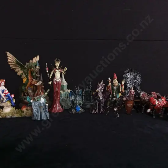 17 MYTHICAL FIGURINES TALLEST 23 CM