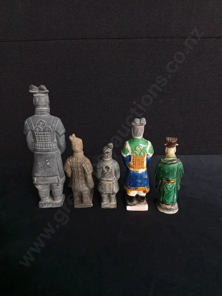 5 CHINESE TERRACOTTA ARMY FIGURES Image 1++