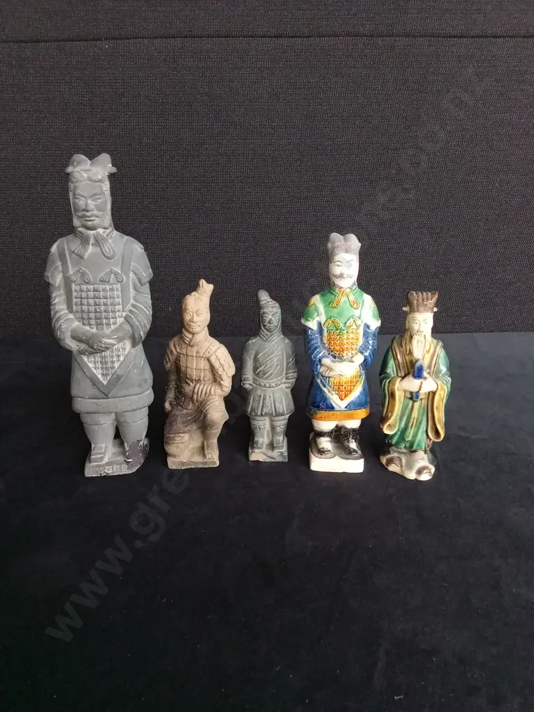 5 CHINESE TERRACOTTA ARMY FIGURES Image 1++