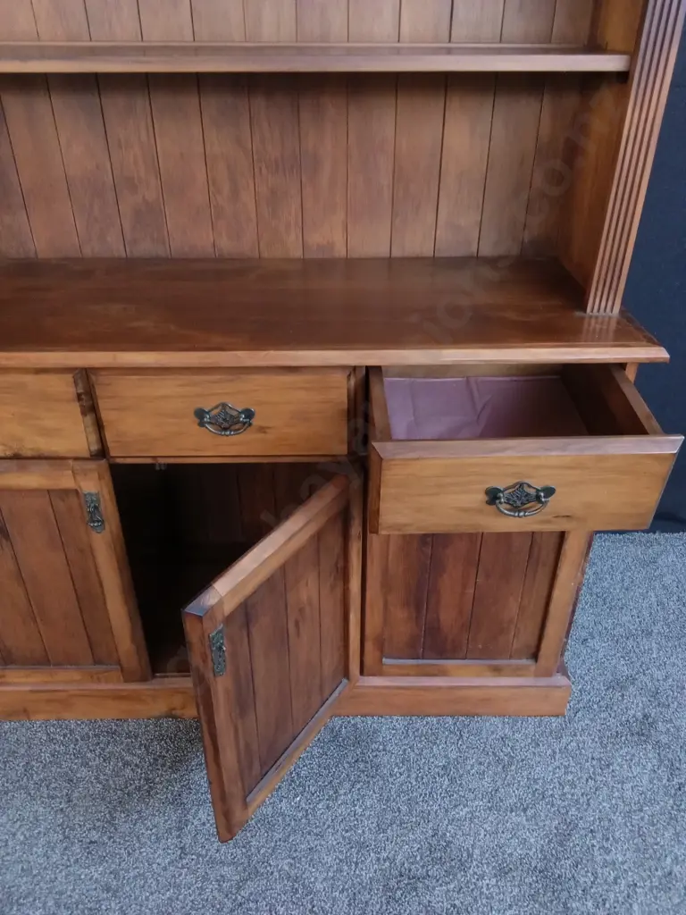 WOODEN HUTCH DRESSER 2.9M H X 1.2W Image 1++