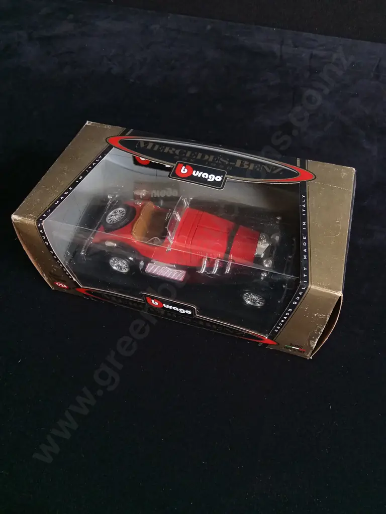 1:24 SCALE BURAGO 1928 MERCEDES-BENZ SSK MODEL, BOXED Image 1++