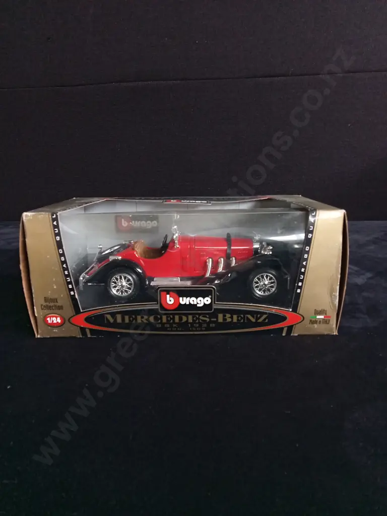 1:24 SCALE BURAGO 1928 MERCEDES-BENZ SSK MODEL, BOXED Image 1++