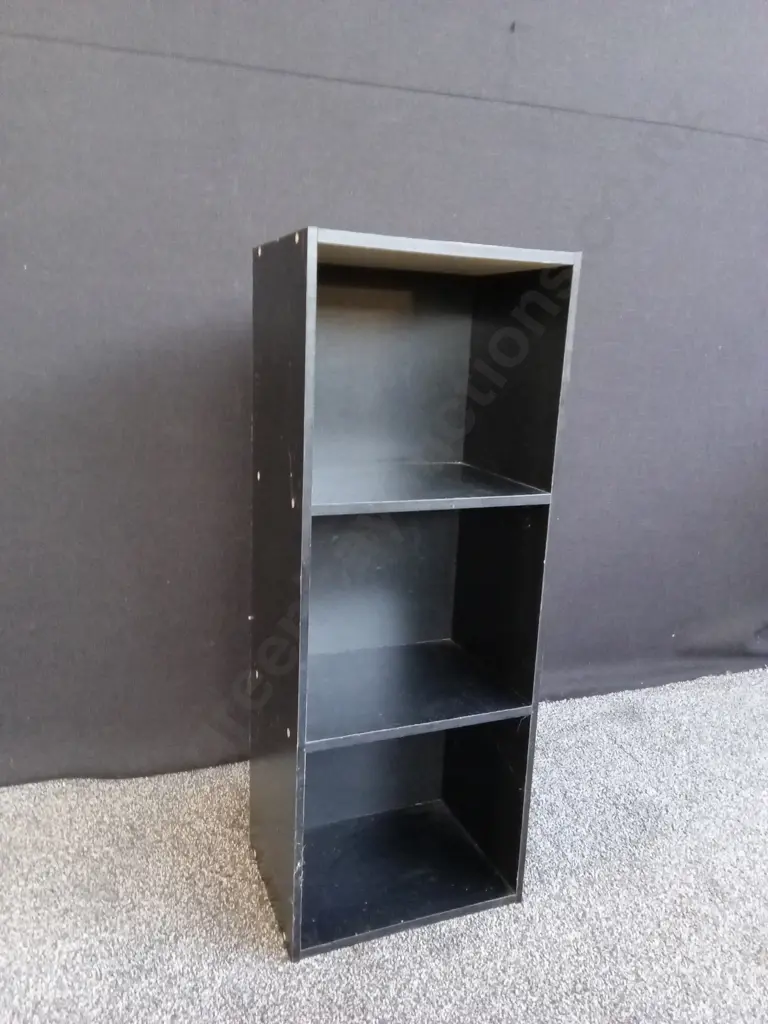 BLACK WOODEN CUBICLES 80CM H X 30CM W Image 1++