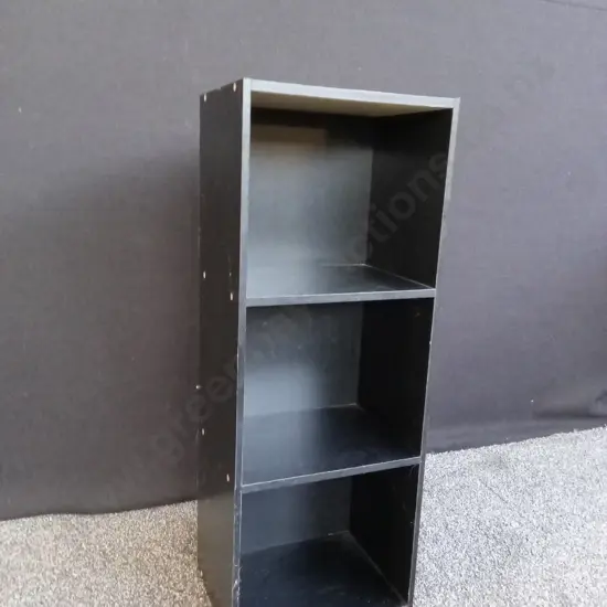 BLACK WOODEN CUBICLES 80CM H X 30CM W
