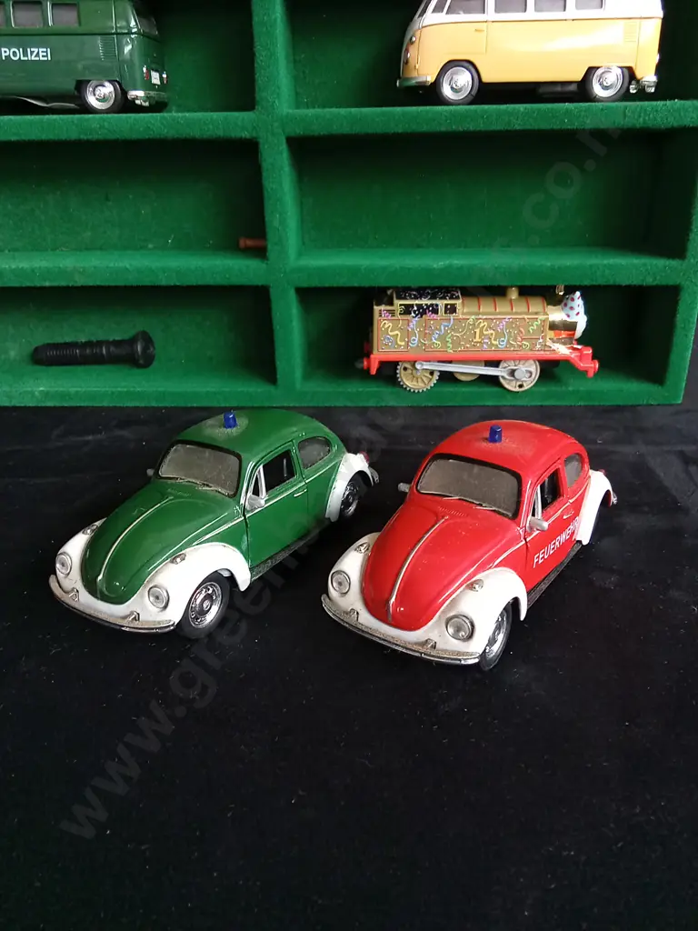 MIX OF MODEL CARS IN DISPLAY CASE Image 1++
