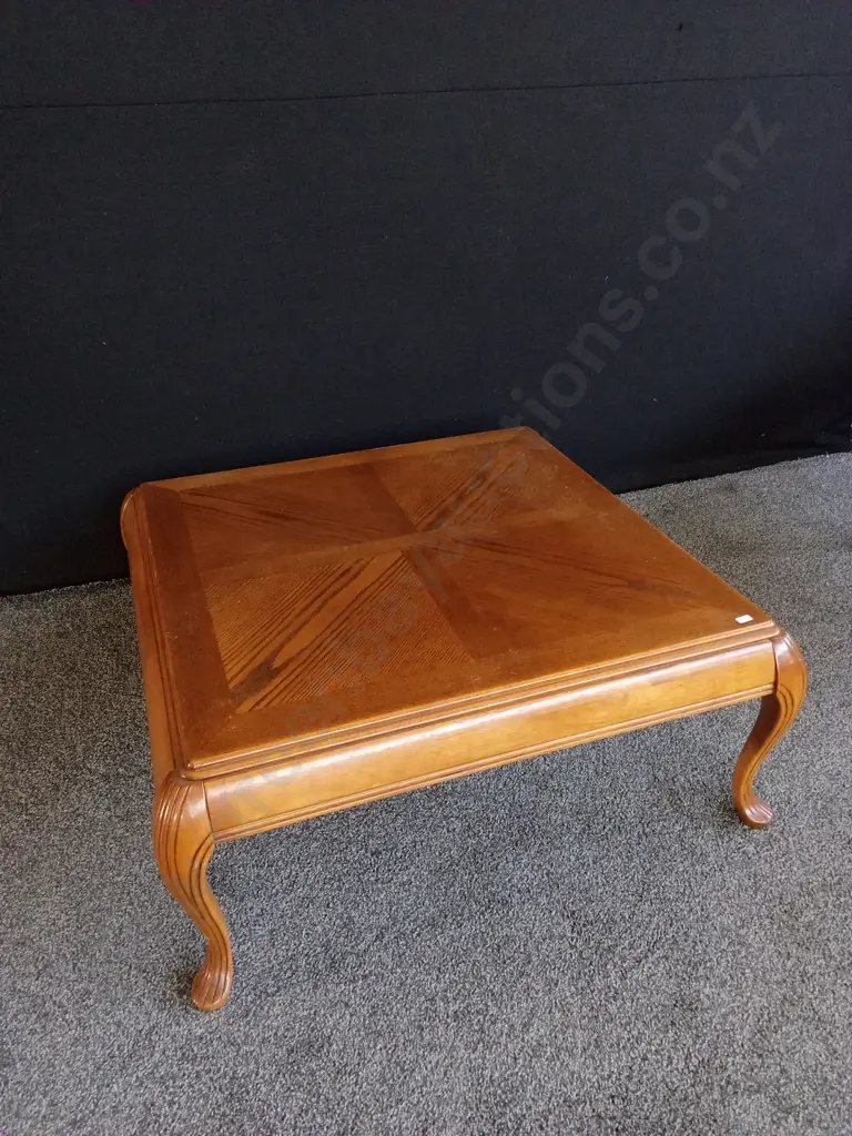 WOODEN SQUARE COFFEE TABLE 40CM H X 87CM W Image 1++