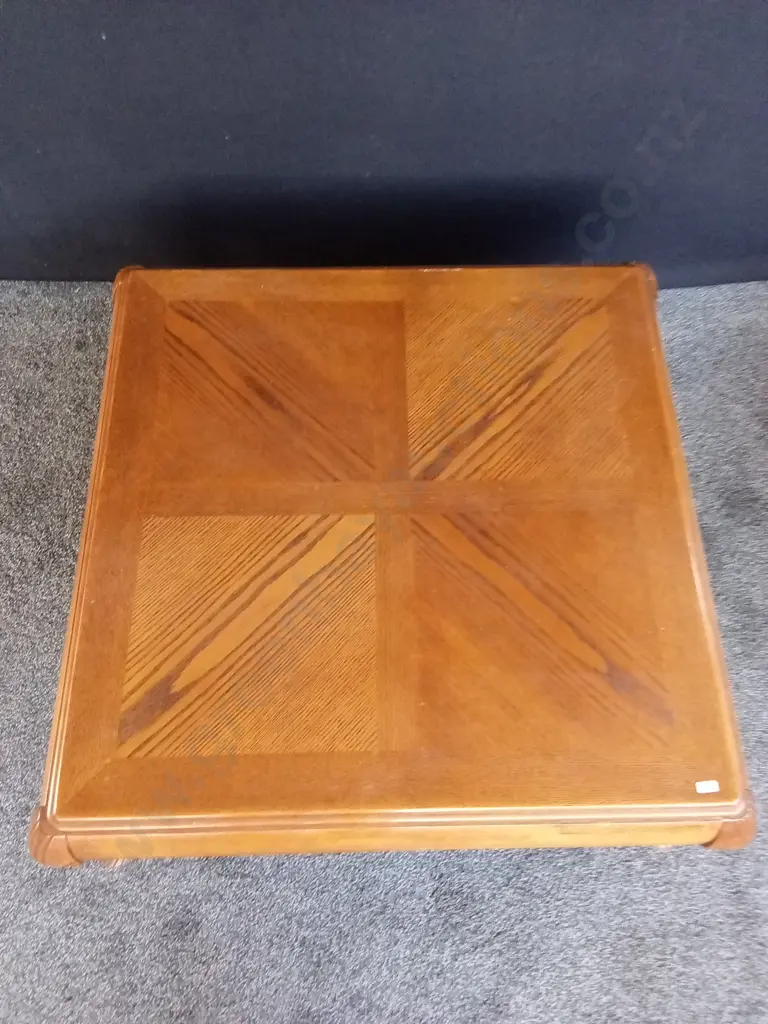 WOODEN SQUARE COFFEE TABLE 40CM H X 87CM W Image 1++