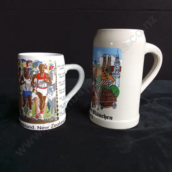 2 VINTAGE BEER MUGS