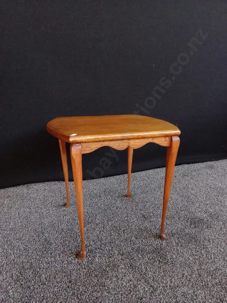 WOODEN SIDE TABLE 42CM H X 45CM W Image 1++