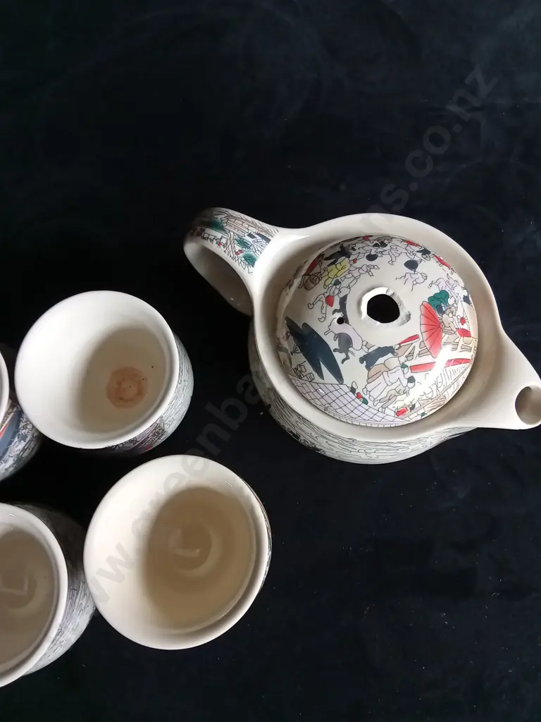 VINTAGE ORIENTAL TEA SET (SLIGHT DAMAGE) Image 1++