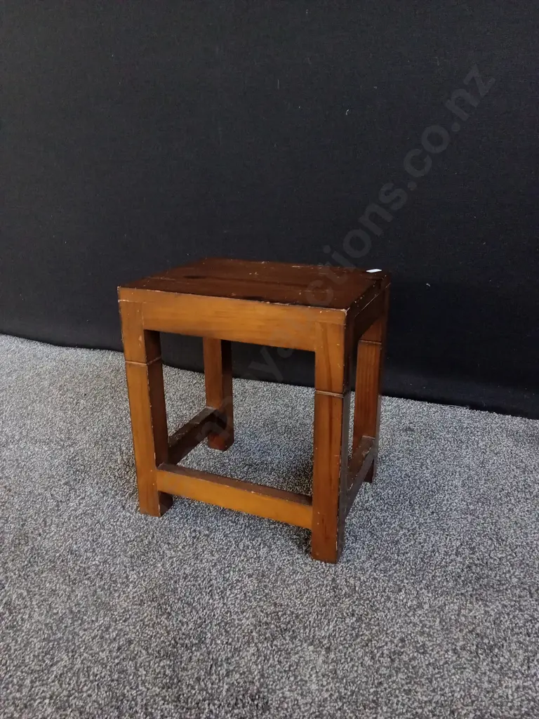 WOODEN SIDE TABLE 40CM H X 34CM W Image 1++