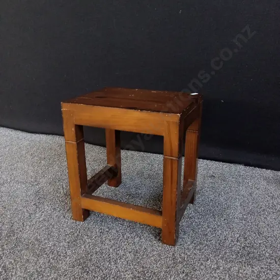 WOODEN SIDE TABLE 40CM H X 34CM W