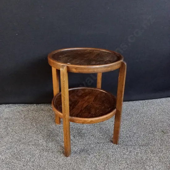 ART DECO WOODEN SIDE TABLE