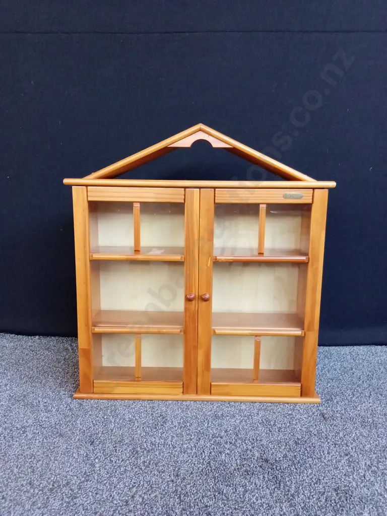 WOODEN DISPLAY CABINET 58CM H X 63CM W Image 1++