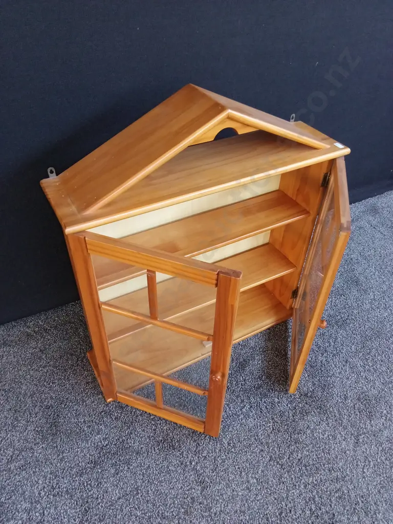 WOODEN DISPLAY CABINET 58CM H X 63CM W Image 1++