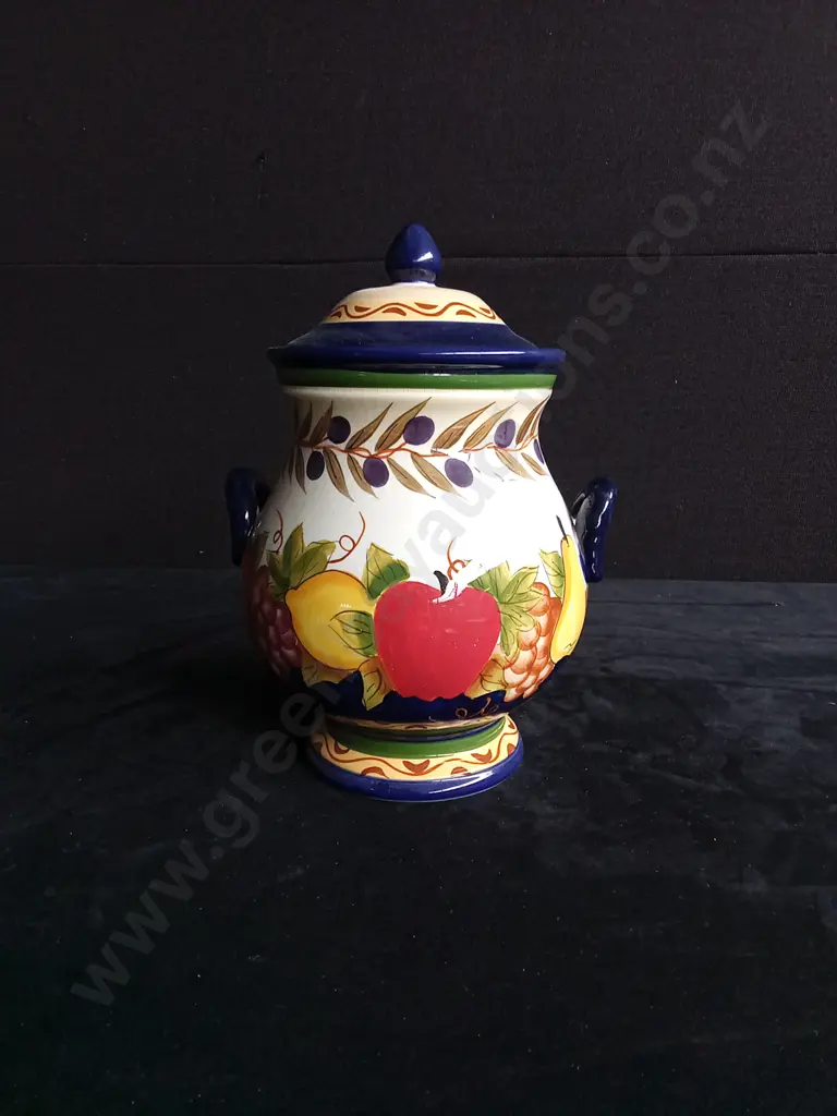 VINTAGE ITALIAN CERAMIC BISCOTTI JAR Image 1++