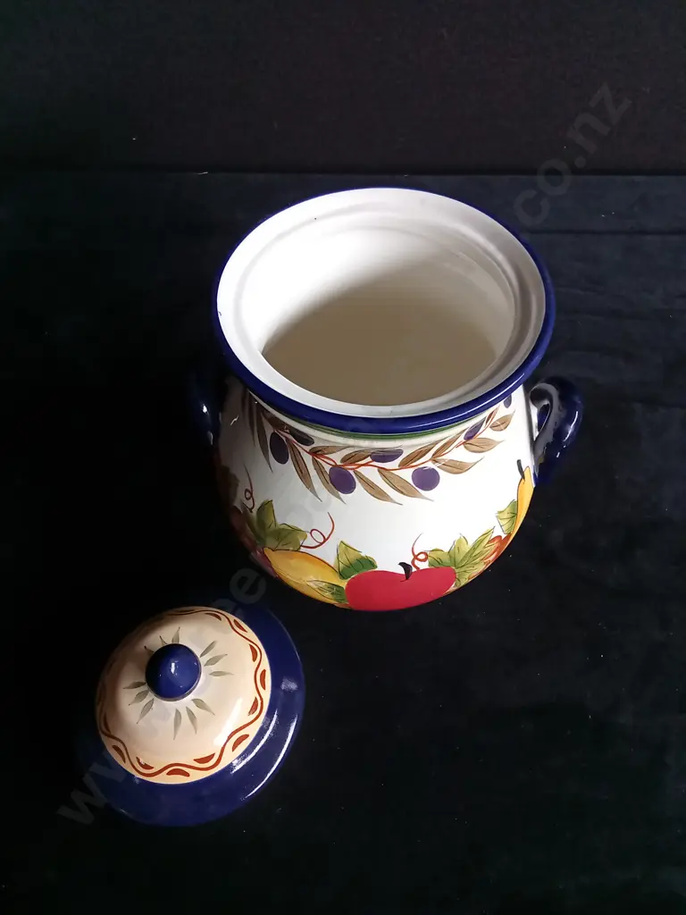 VINTAGE ITALIAN CERAMIC BISCOTTI JAR Image 1++