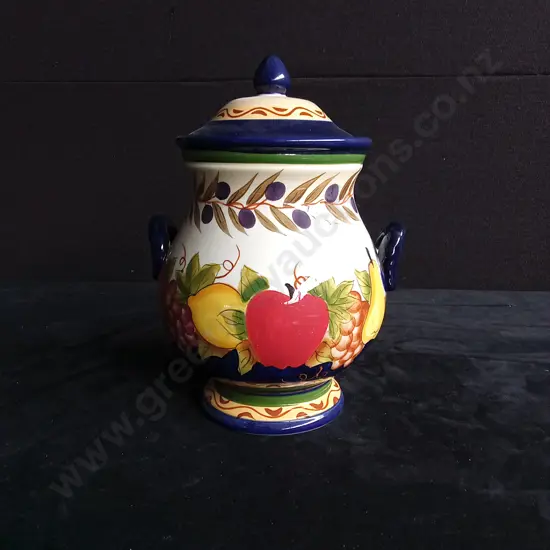 VINTAGE ITALIAN CERAMIC BISCOTTI JAR