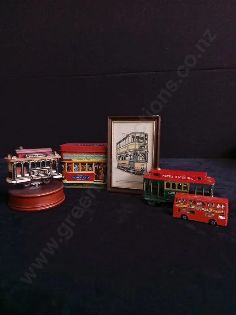 5 PIECE CABLE CAR MEMORABILIA Image 1++