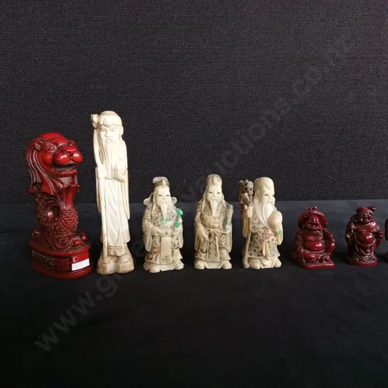 8 ASIAN FIGURINES