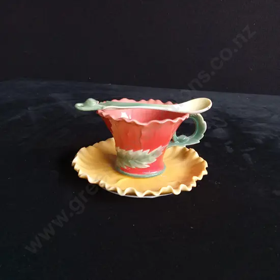 JEANNE REED STYLE TEA CUP AND SAUCER SET