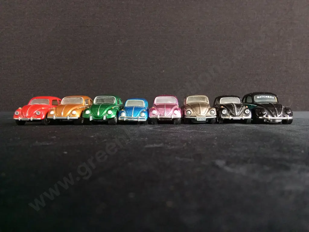 8 1:64 SCALE AND 1:58 SCALE MATCHBOX VOLKSWAGEN BEETLES UNBOXED Image 1++