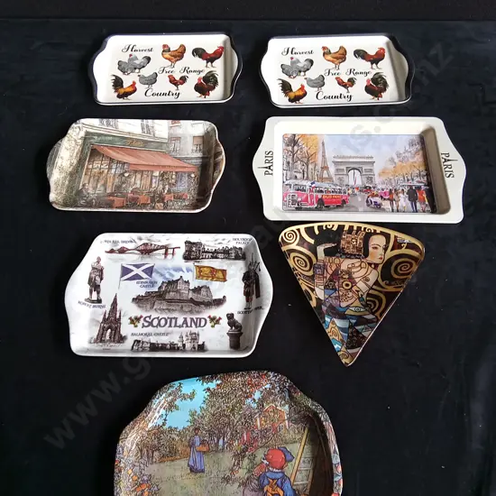 7 DECORATIVE SERVING TRAYS