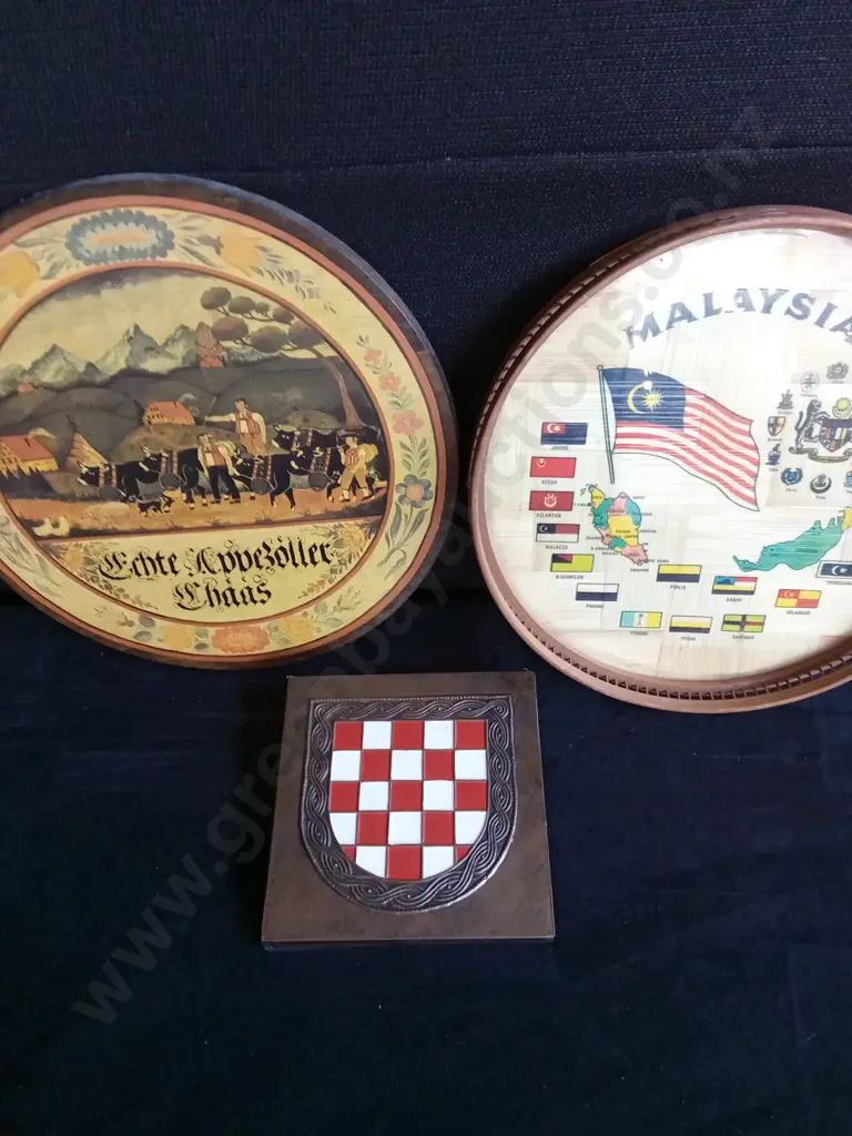 3 PIECES, SWISS, MALAYSIAN AND CROATIAN ART Image 1++