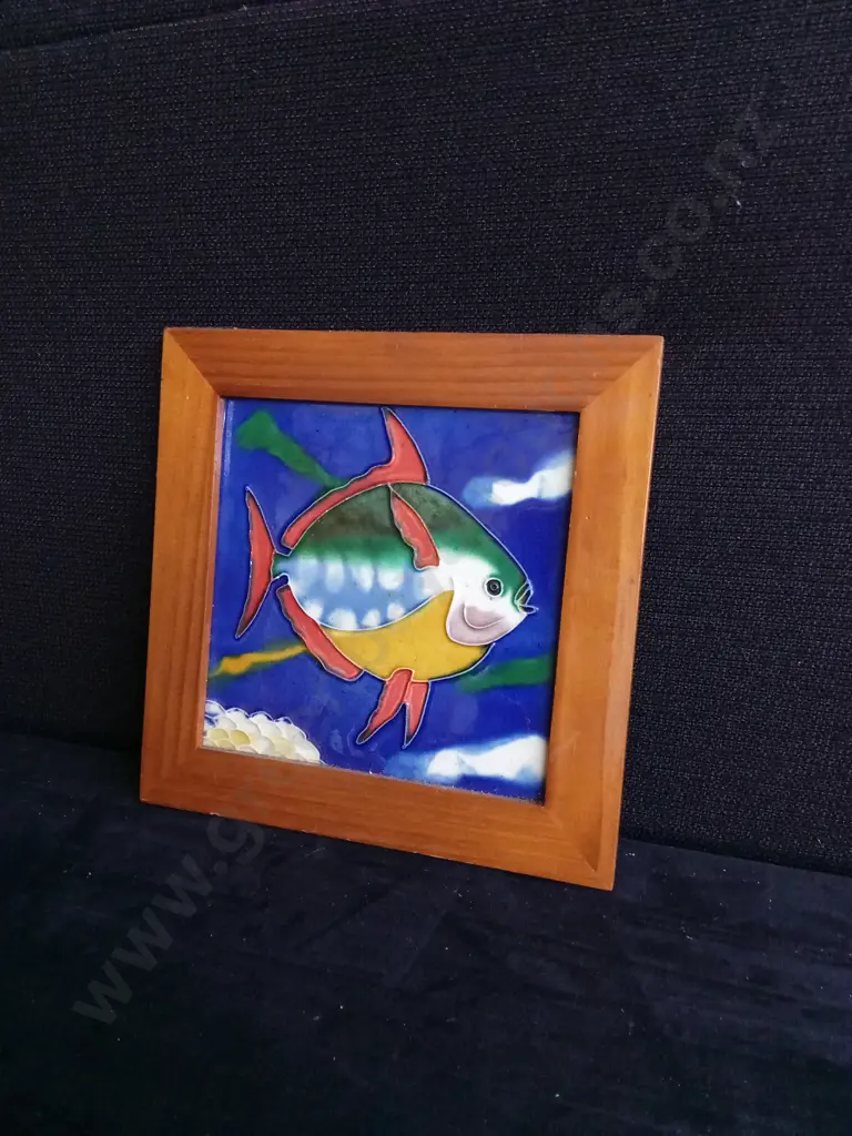 2 PIECES FISH ART WORKS FRAMED Image 1++