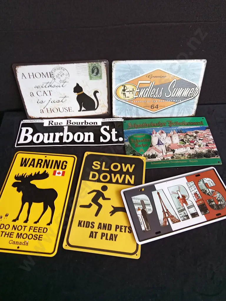 7 PIECES MIX OF TIN PRINTS Image 1++