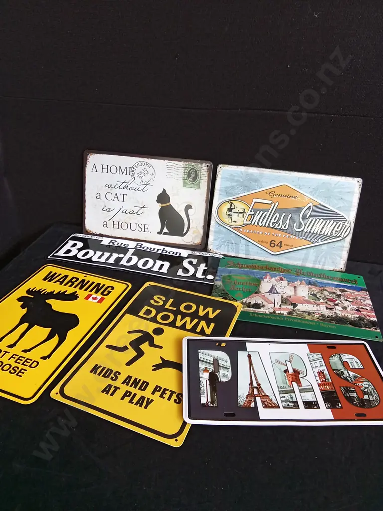 7 PIECES MIX OF TIN PRINTS Image 1++