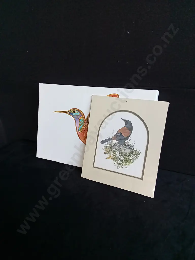 2 PIECES BIRD PRINTS7, ONE CANVAS PRINT Image 1++