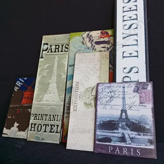 6 PIECES PARIS ART/ DECOR