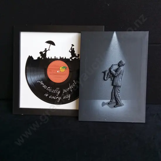 2 PIECES MUSIC ART WORKS