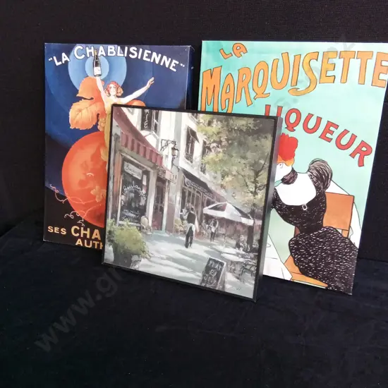 3 PIECES FRENCH ART PRINTS