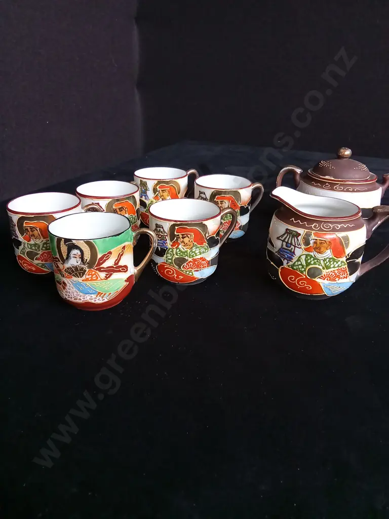 8 PIECE VINTAGE JAPANESE TEA SET Image 1++