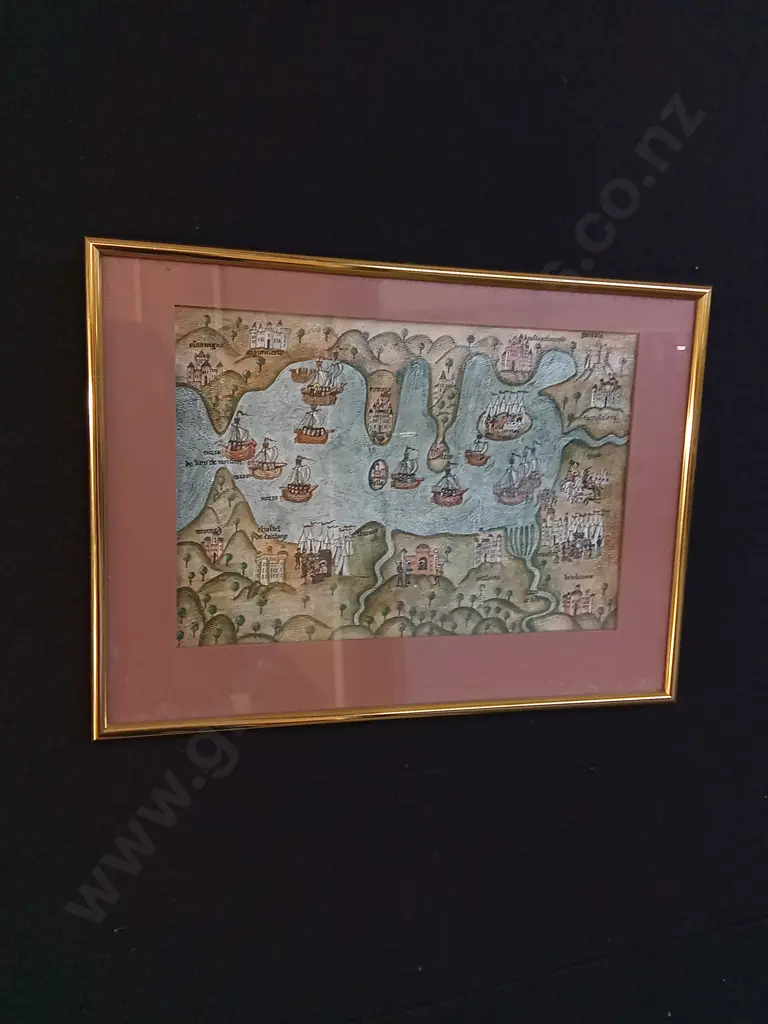 2 PIECES ART PRINTS, ONE FRAMED ONE PACKAGED Image 1++