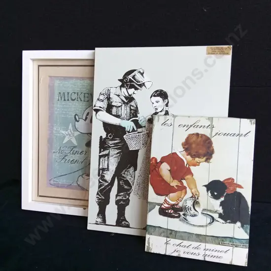 3 PIECES NOSTALGIC ART PRINTS